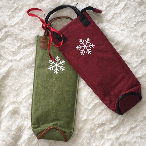 Set of 2 Insulated Wine Bottle Carriers - Picture 1 of 2
